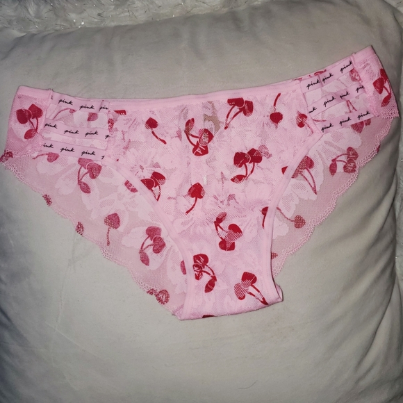 VICTORIA'S SECRET PRETTY PINKπ CHERRY GRAPHIC HIPSTER PANTY - Picture 6 of 8
